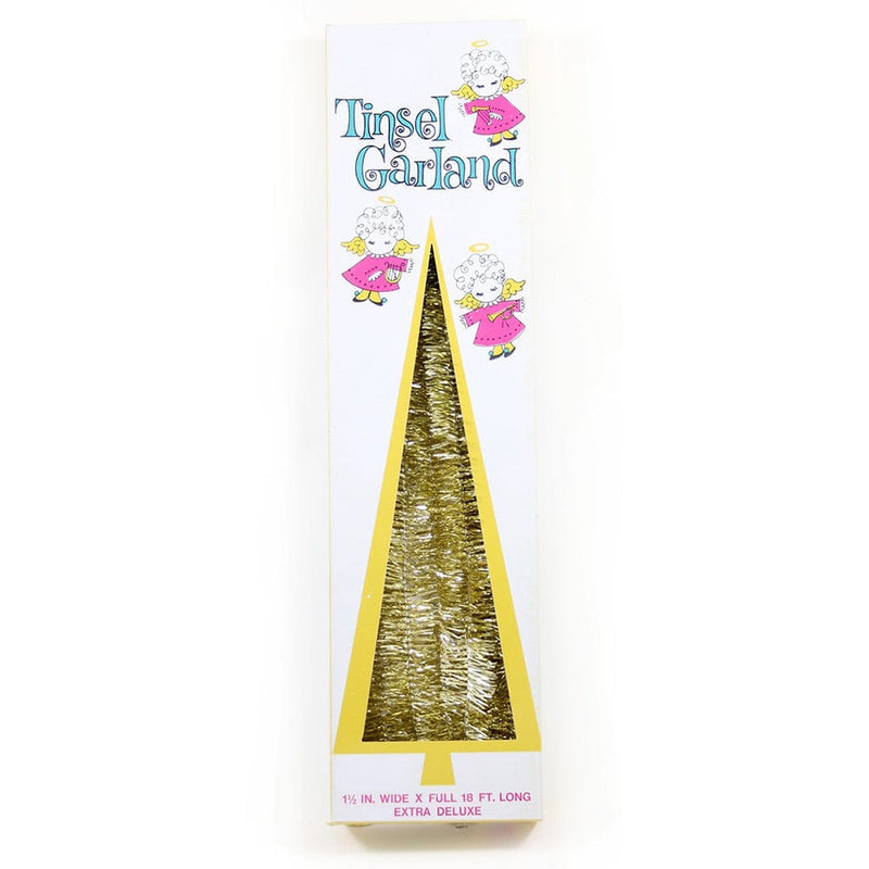 Quirks! Seasonal Decor, Christmas Tinsel Garland - Gold by Cody Foster & Co