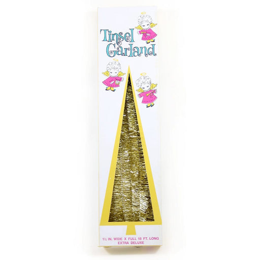 Quirks! Seasonal Decor, Christmas Tinsel Garland - Gold by Cody Foster & Co