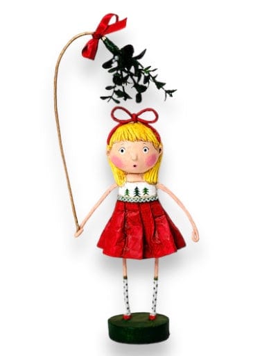Quirks! Seasonal Decor, Christmas Under the Mistletoe Christmas Figurine by Lori Mitchell *NEW for 2024*