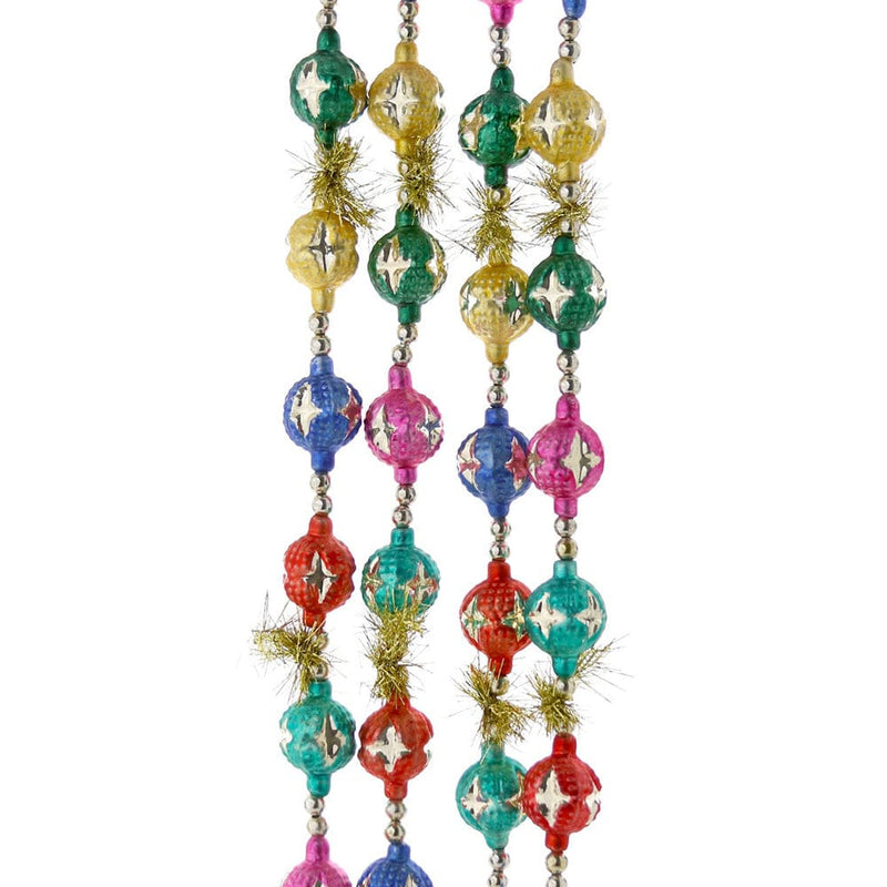 Quirks! Seasonal Decor, Christmas Vintage Glass Dotted Garland - Bright