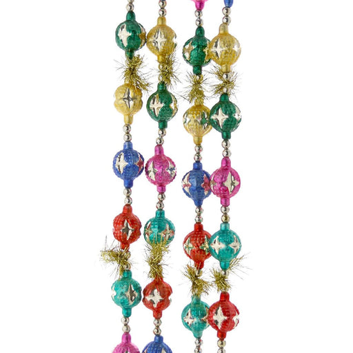 Quirks! Seasonal Decor, Christmas Vintage Glass Dotted Garland - Bright