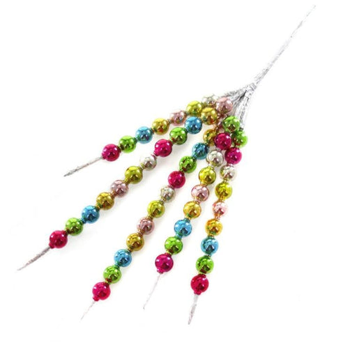 Quirks! Seasonal Decor, Christmas Vintage Glass Pick - Rainbow