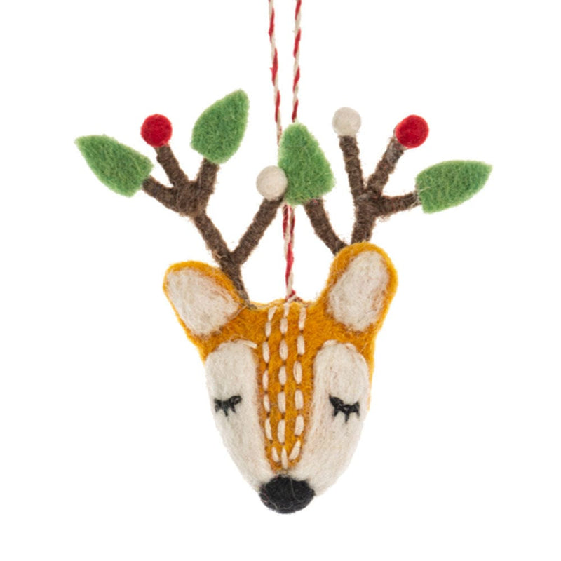 Quirks! Seasonal Decor Felted Wool Winter Pal Ornaments Set of 3