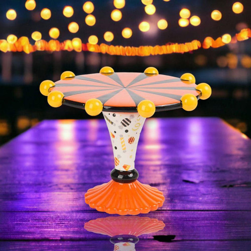 Quirks! Seasonal Decor, Halloween 10.5" Halloween Cake Plate Stand - NEW 2024 by December Diamonds