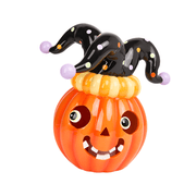 Quirks! Seasonal Decor, Halloween 13.5" Pumpkin w/Jester Hat - NEW 2024 by December Diamonds