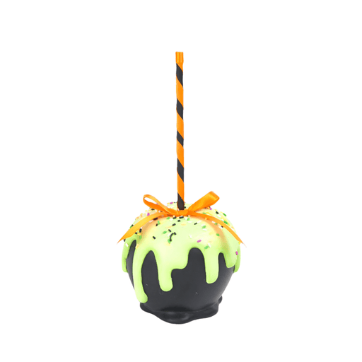 Quirks! Seasonal Decor, Halloween 9" Green Candy Apple by December Diamonds