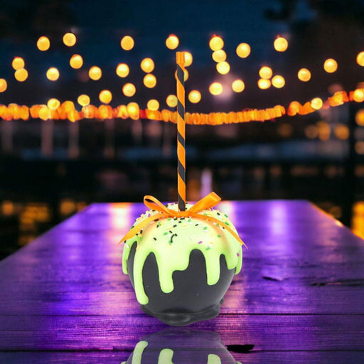 Quirks! Seasonal Decor, Halloween 9" Green Candy Apple by December Diamonds