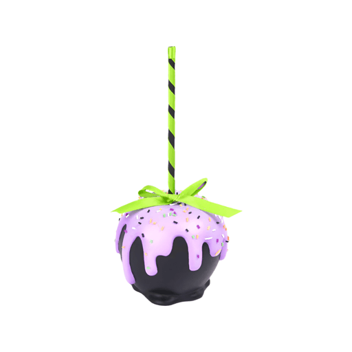 Quirks! Seasonal Decor, Halloween 9" Purple Candy Apple by December Diamonds