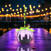 Quirks! Seasonal Decor, Halloween 9" Purple Candy Apple by December Diamonds