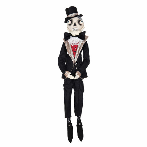 Quirks! Seasonal Decor, Halloween Bates Skeleton Gathered Traditions Art Doll