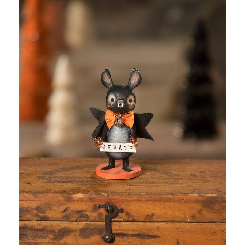 Quirks! Seasonal Decor, Halloween Beware Bat by Bethany Lowe Designs