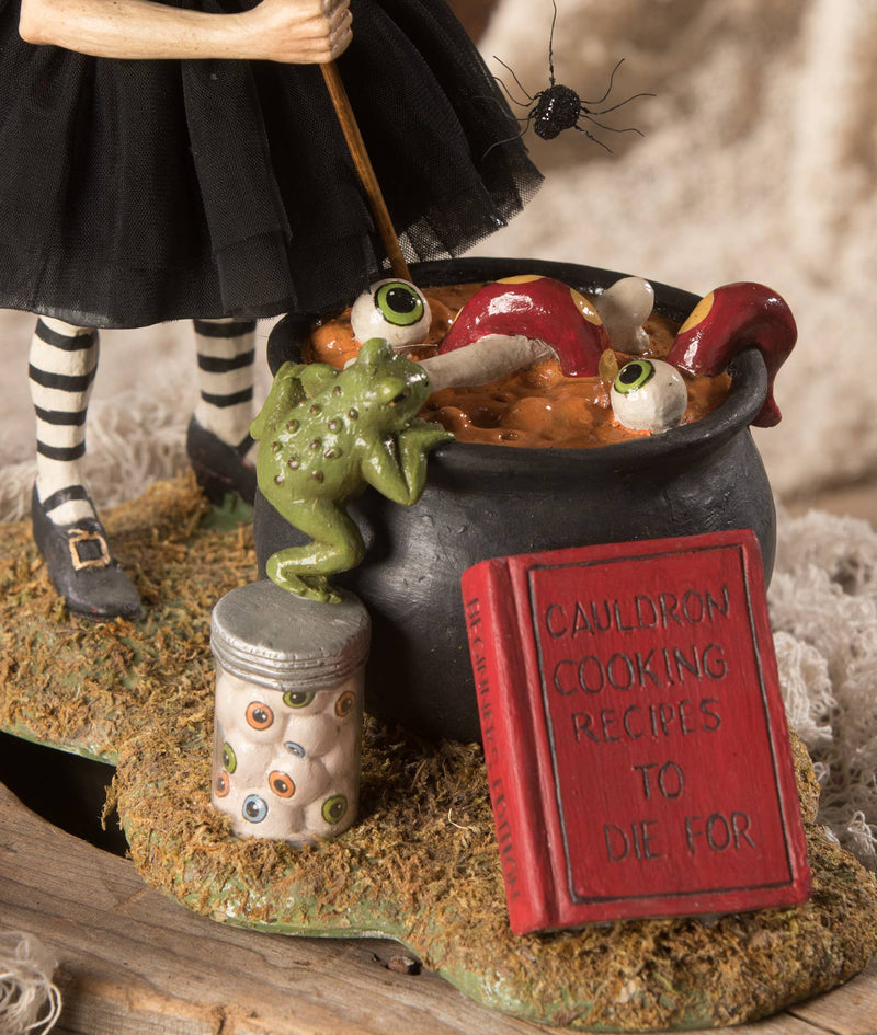 Quirks! Seasonal Decor, Halloween Cauldron Cooking Witch by Bethany Lowe Designs