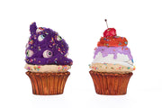 Quirks! Seasonal Decor, Halloween Creepy Cupcakes Crazy Eyes And Crabby Crumbs Set of 2