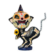 Quirks! Seasonal Decor, Halloween Day of the Dead Kitty Luminary Figure by Jorge de Rojas