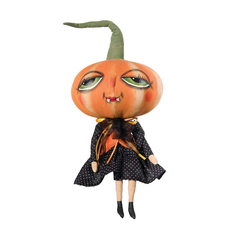 Quirks! Seasonal Decor, Halloween Dee Pumpkin Gathered Traditions Art Doll