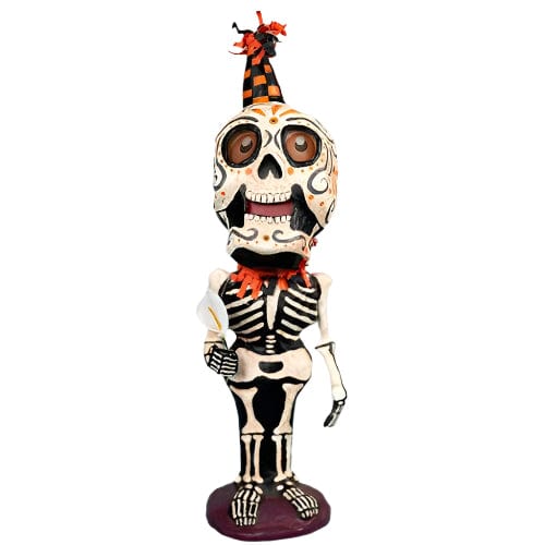 Quirks! Seasonal Decor, Halloween Freddie Skelley Folk Art Figure by Jorge de Rojas