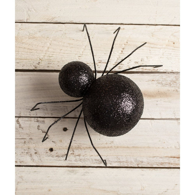 Quirks! Seasonal Decor, Halloween Glittered Spider Extra Large by Bethany Lowe Designs