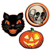 Quirks! Seasonal Decor, Halloween Plastic Vintage Halloween Cutouts Set of 3 by Beistle