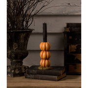 Quirks! Seasonal Decor, Halloween Pumpkin Stack Candlestick by Bethany Lowe Designs