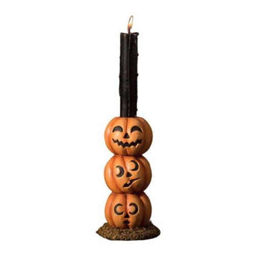 Quirks! Seasonal Decor, Halloween Pumpkin Stack Candlestick by Bethany Lowe Designs