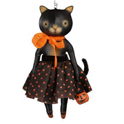 Quirks! Seasonal Decor, Halloween Sabrina Kitty Ornament by Bethany Lowe Designs