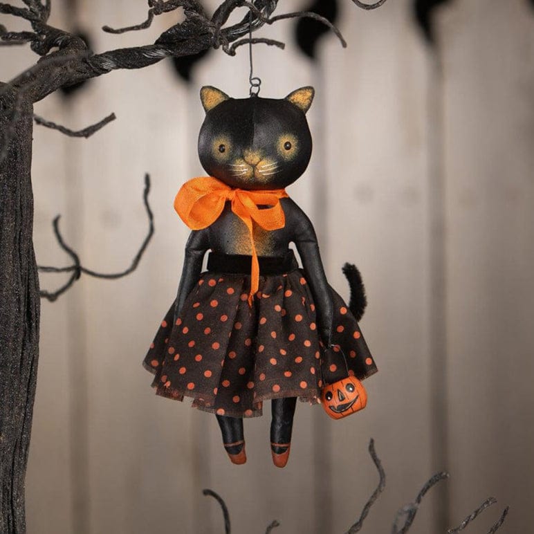 Quirks! Seasonal Decor, Halloween Sabrina Kitty Ornament by Bethany Lowe Designs