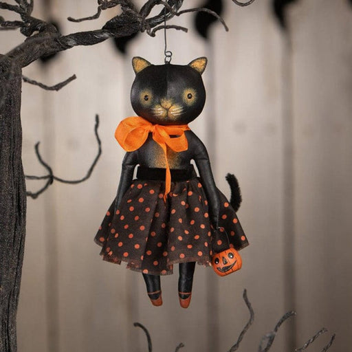 Quirks! Seasonal Decor, Halloween Sabrina Kitty Ornament by Bethany Lowe Designs