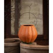 Quirks! Seasonal Decor, Halloween Scary Vintage Pumpkin Bucket Medium by Bethany Lowe Designs