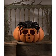 Quirks! Seasonal Decor, Halloween Spider on Pumpkin JOL by Bethany Lowe Designs