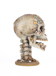 Quirks! Seasonal Decor, Halloween Treacherous Treasure Tall Skull Tabletop