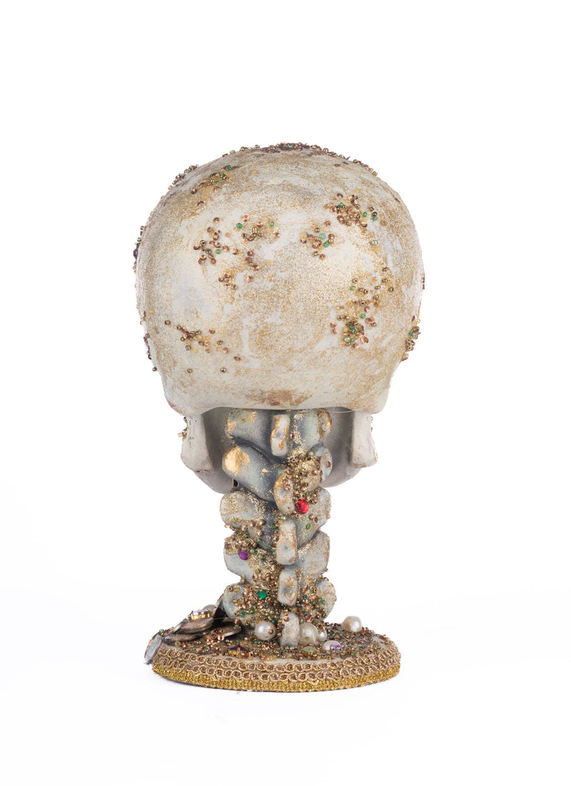 Quirks! Seasonal Decor, Halloween Treacherous Treasure Tall Skull Tabletop