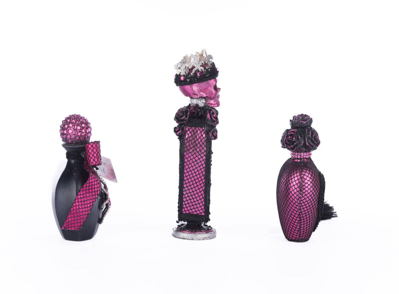 Quirks! Seasonal Decor, Halloween Vanity Potion Bottles Assortment of 3 by Katherine's Collection
