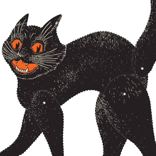 Quirks! Seasonal Decor, Halloween Vintage 30" Halloween Jointed Scratch Cat by Beistle
