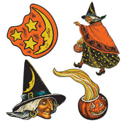 Quirks! Seasonal Decor, Halloween Vintage Halloween Cutouts Set of 4 by Beistle