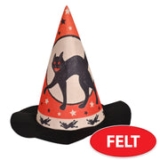 Quirks! Seasonal Decor, Halloween Vintage Halloween Felt Witch Hat by Beistle