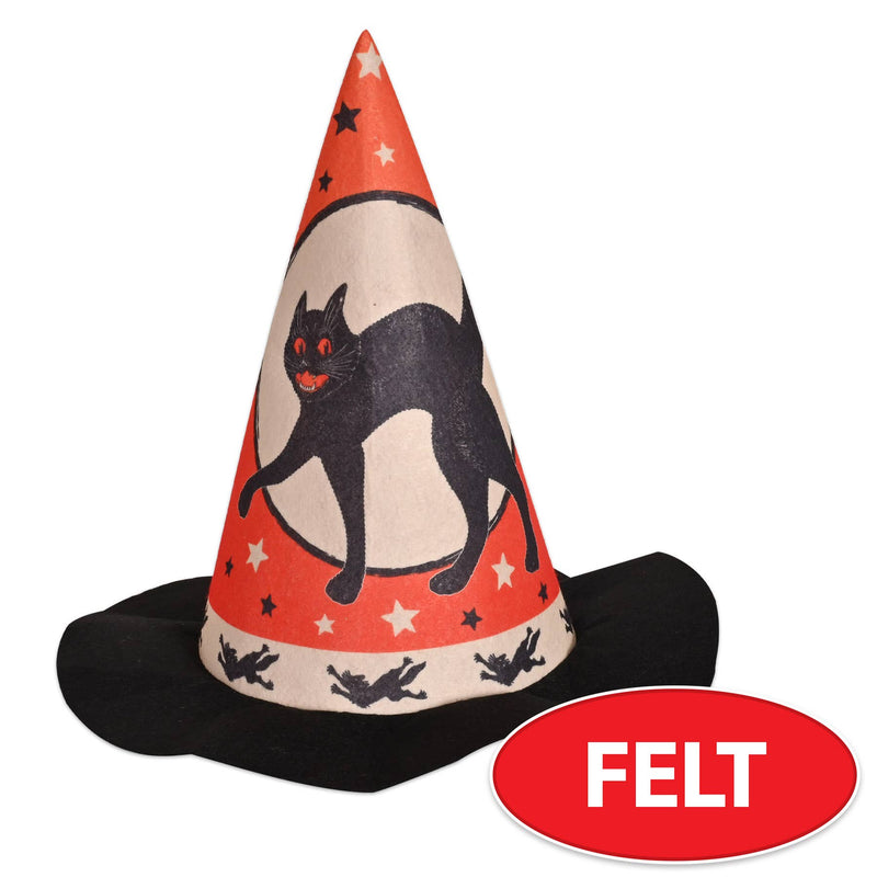 Quirks! Seasonal Decor, Halloween Vintage Halloween Felt Witch Hat by Beistle