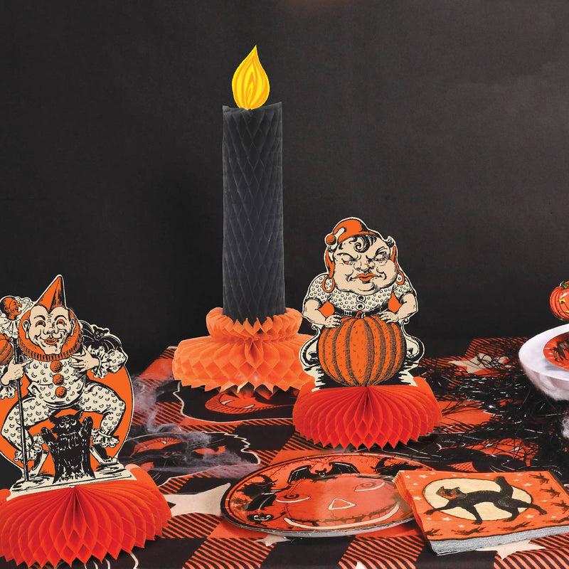 Quirks! Seasonal Decor, Halloween Vintage Halloween Honeycomb Centerpieces Set of 4 by Beistle