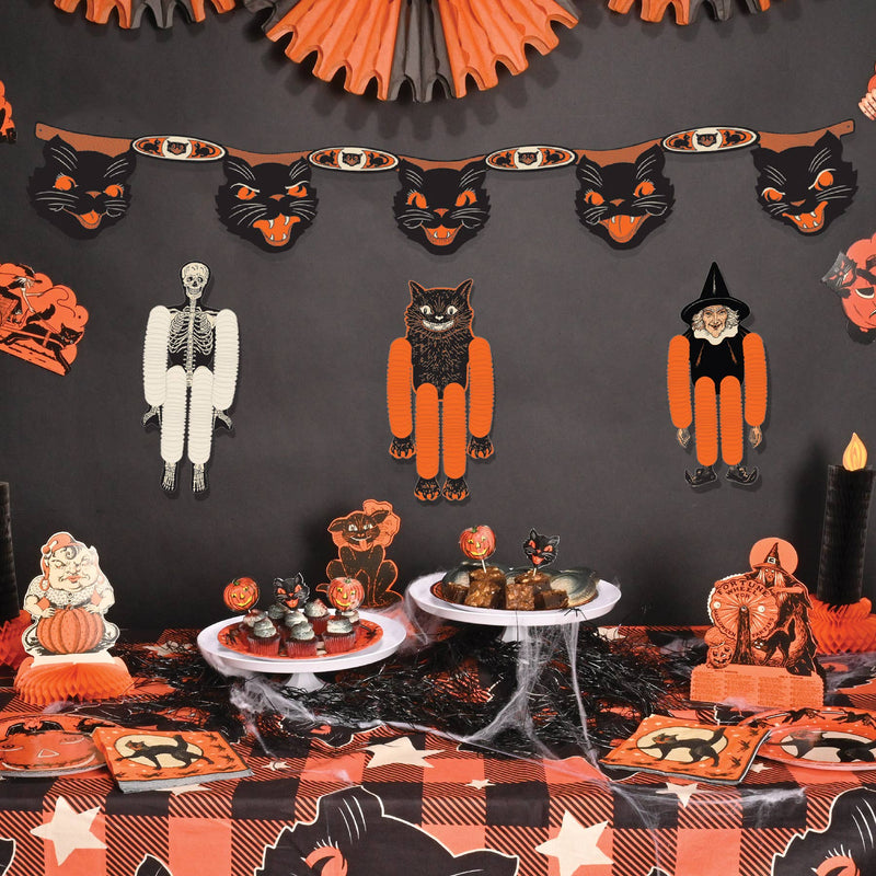 Quirks! Seasonal Decor, Halloween Vintage Halloween Jointed Cat Streamer by Beistle