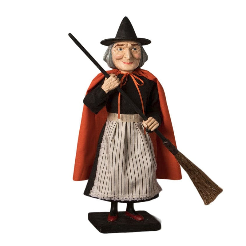Quirks! Seasonal Decor, Halloween Vintage Witch with Broom Container by Bethany Lowe Designs