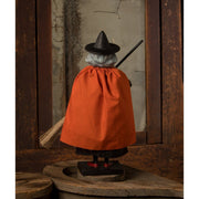 Quirks! Seasonal Decor, Halloween Vintage Witch with Broom Container by Bethany Lowe Designs