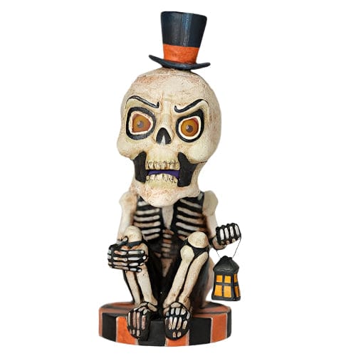 Quirks! Seasonal Decor, Halloween Waitin' on the Skelly Train Folk Art Figure by Jorge de Rojas