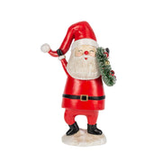 Quirks! Seasonal Decor Holly Jolly Santa Figurines Set of 2