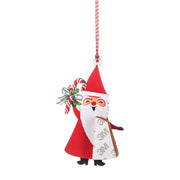 Quirks! Seasonal Decor Honeycomb Santa Ornaments Set of 3