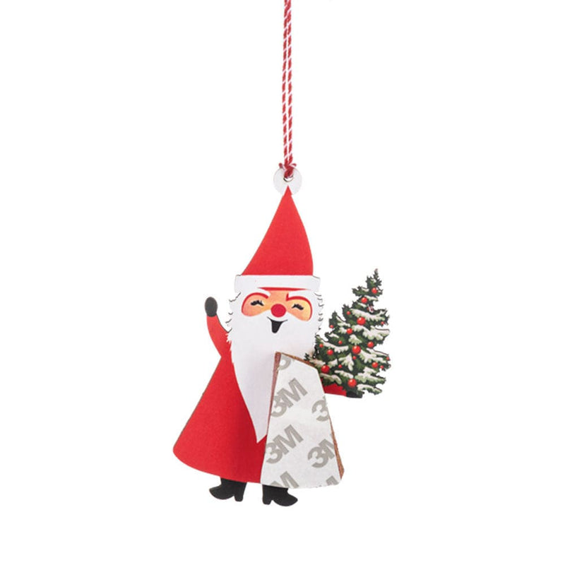 Quirks! Seasonal Decor Honeycomb Santa Ornaments Set of 3