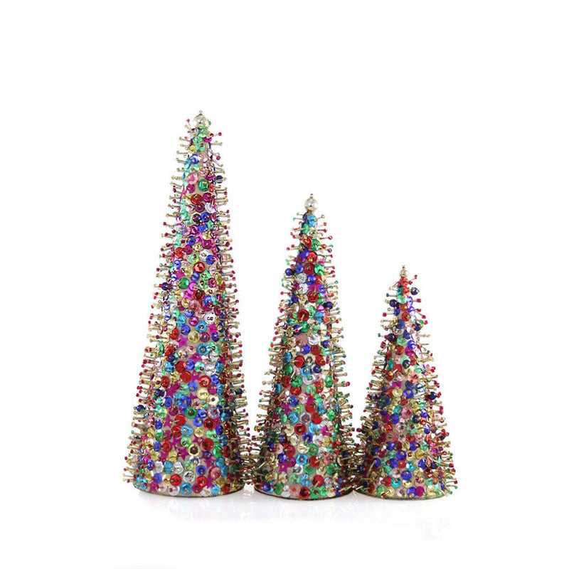 Quirks! Seasonal Decor Sequin Tree Set/3 - Case of 1 by Cody Foster & Co