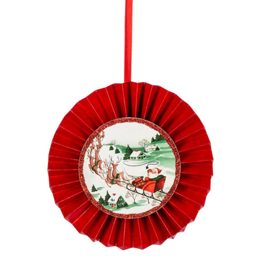 Quirks! Seasonal Decor Vintage Holiday Disk Ornaments Set of 3