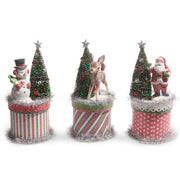 Quirks! Seasonal & Holiday Decorations 10" Vintage Friends on Boxes Set/3