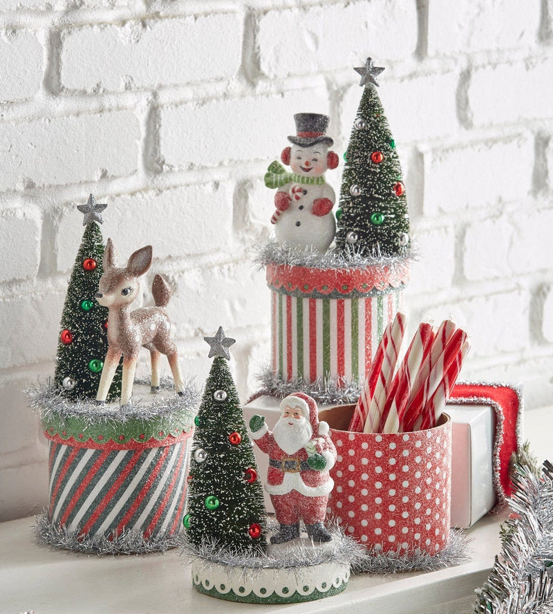 Quirks! Seasonal & Holiday Decorations 10" Vintage Friends on Boxes Set/3