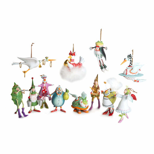 Quirks! Seasonal & Holiday Decorations 12 Days Mini Ornaments Set by Patience Brewster