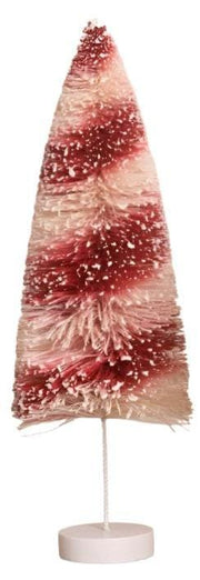 Quirks! Seasonal & Holiday Decorations Candy Cane Bottle Brush Trees - 12" and 10" Set of 2
